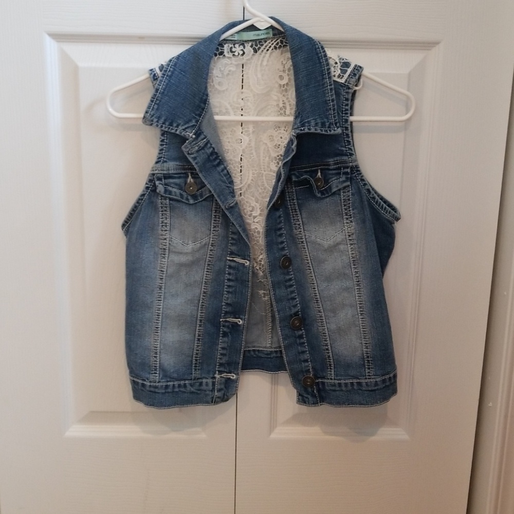 Lace jean jacket!
